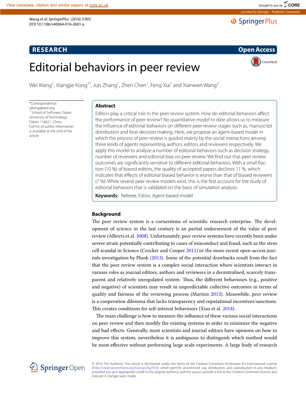 Editorial Behaviors in Peer Review