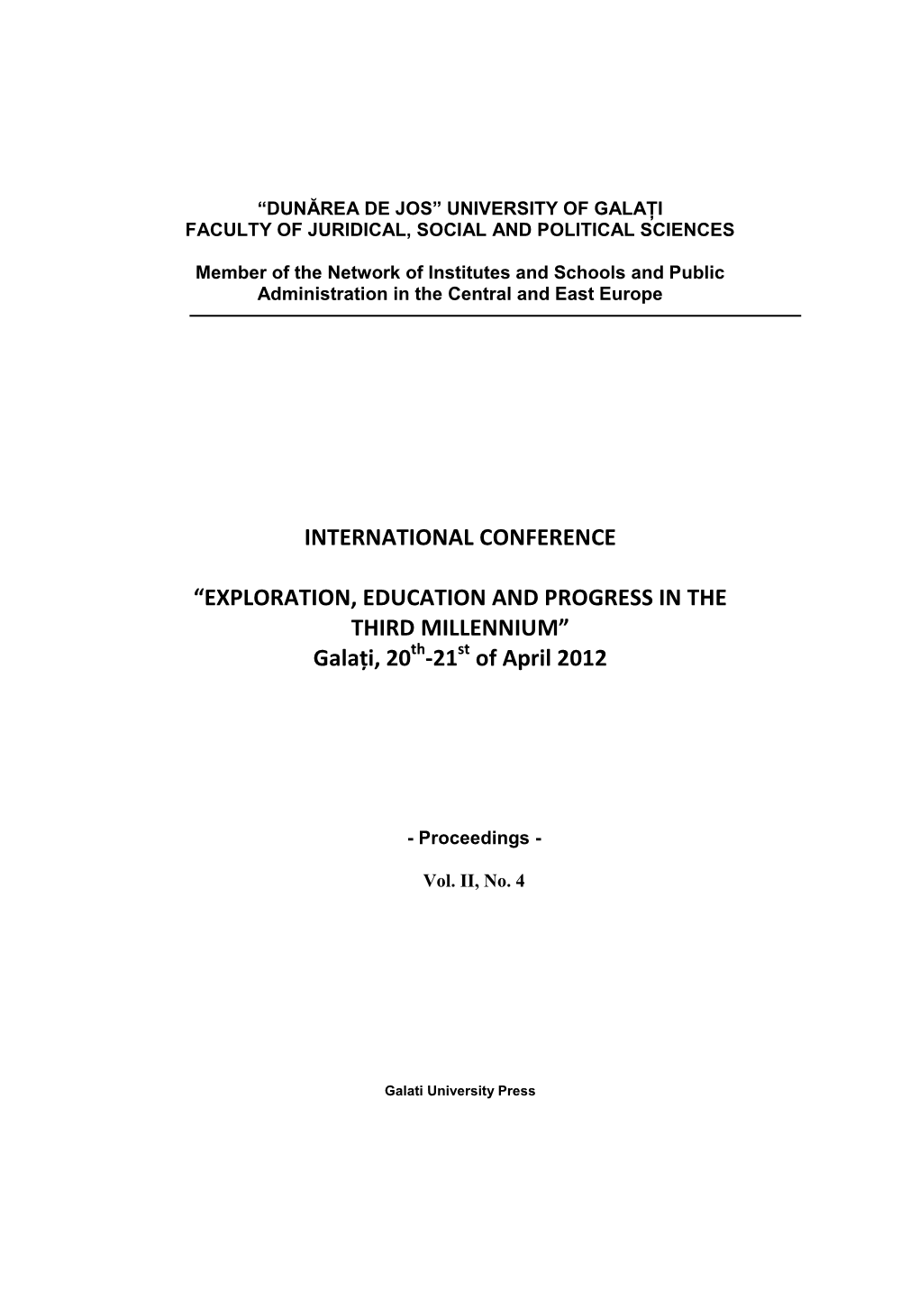 Conference Proceedings 2012 Vol II
