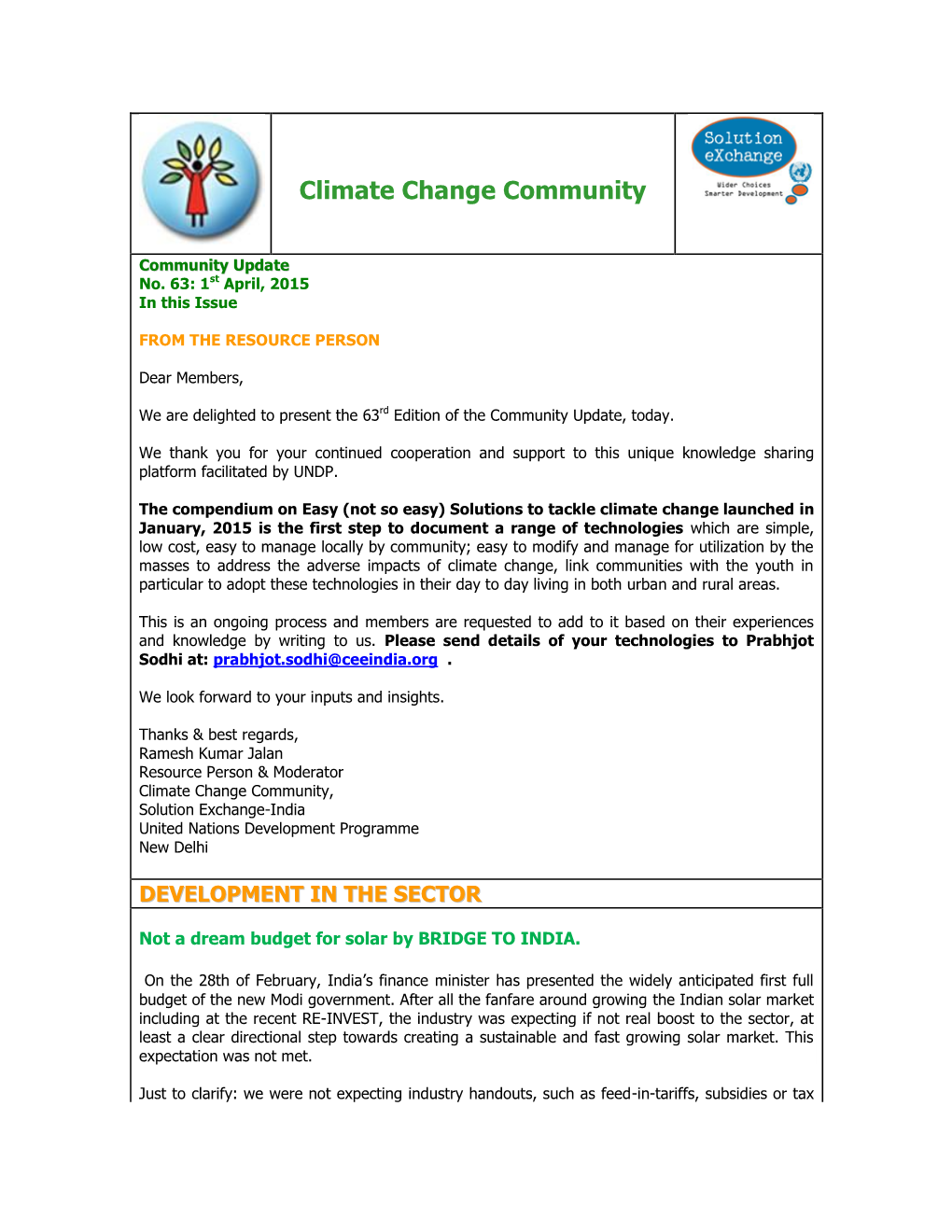 Climate Change Community
