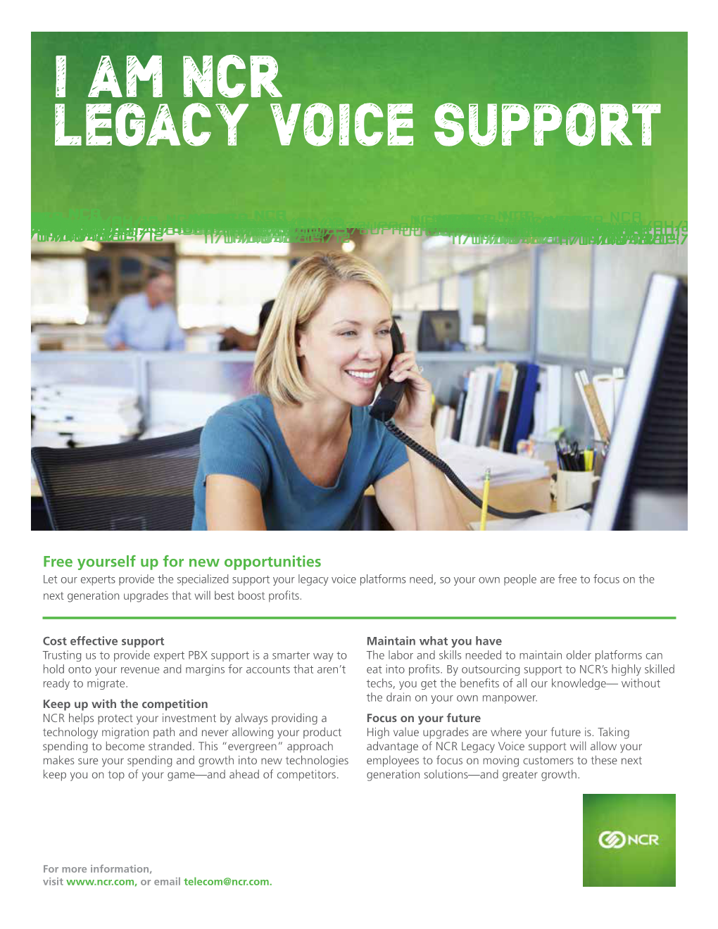 NCR Legacy Voice Support Datasheet
