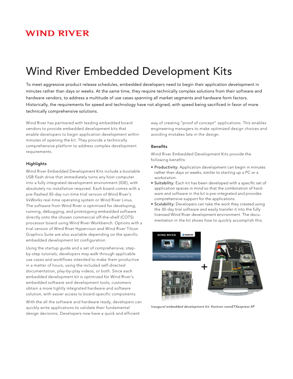 Wind River Embedded Development Kits