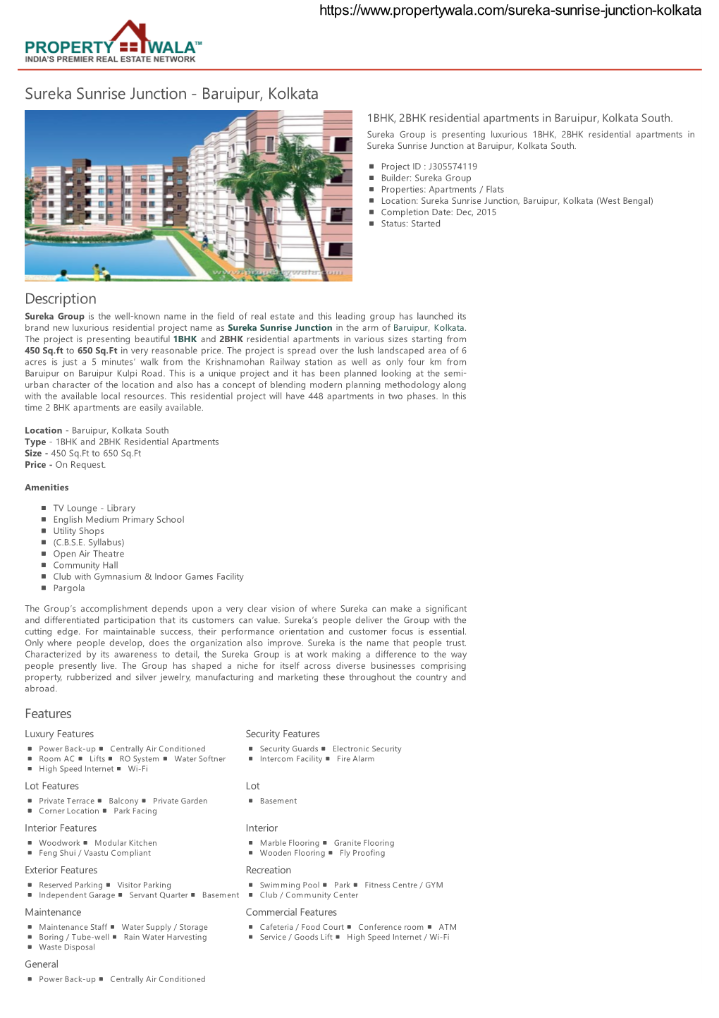 Sureka Sunrise Junction - Baruipur, Kolkata 1BHK, 2BHK Residential Apartments in Baruipur, Kolkata South