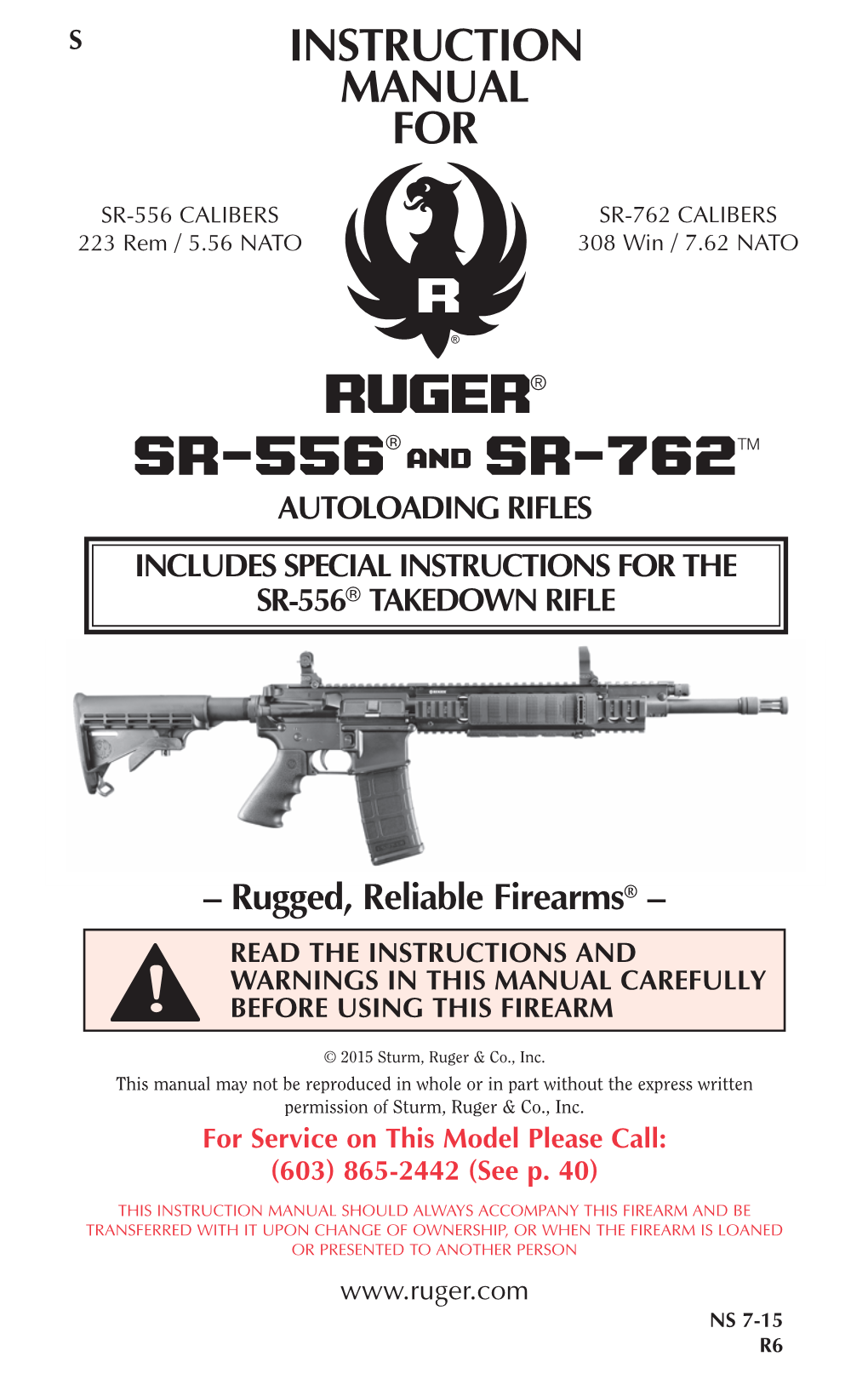 SR-556 & SR-762 Instruction Manual