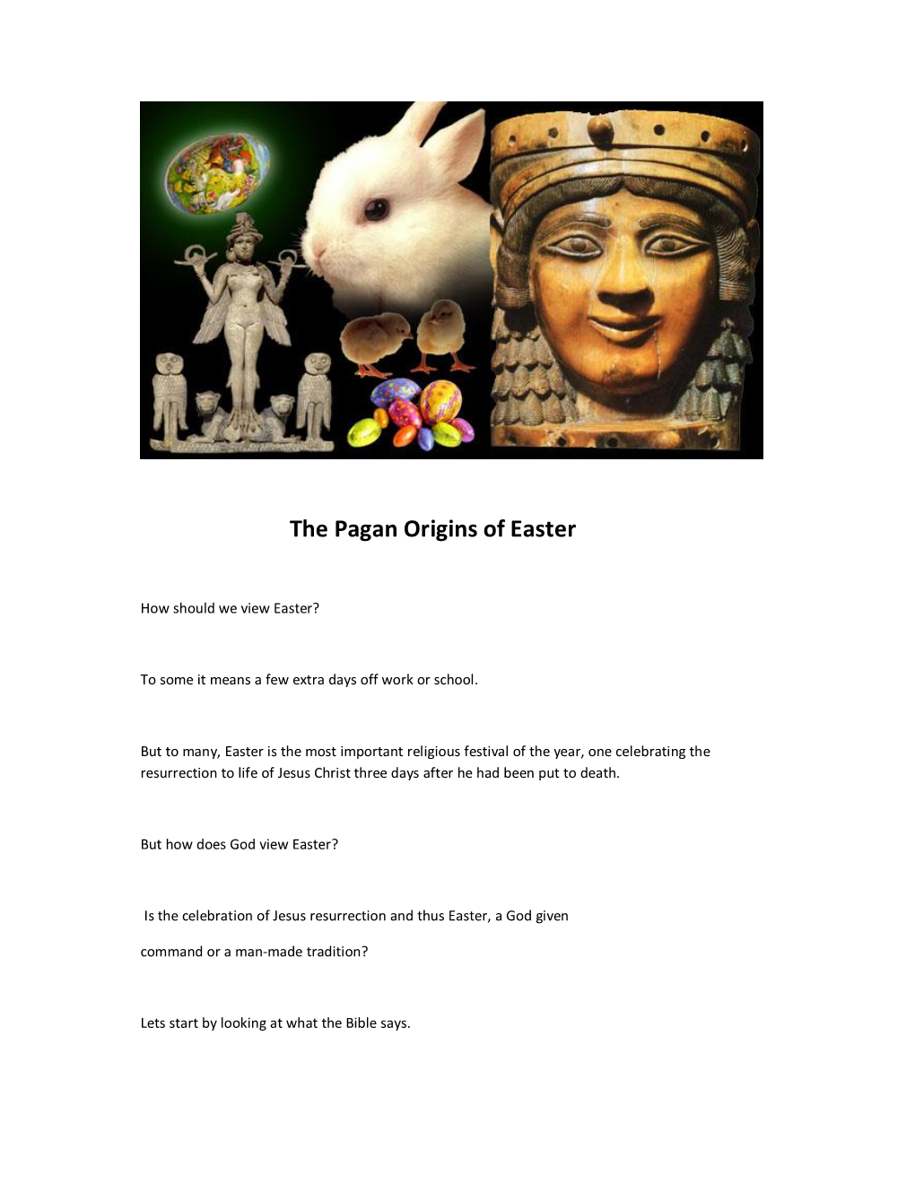 The Pagan Origins of Easter