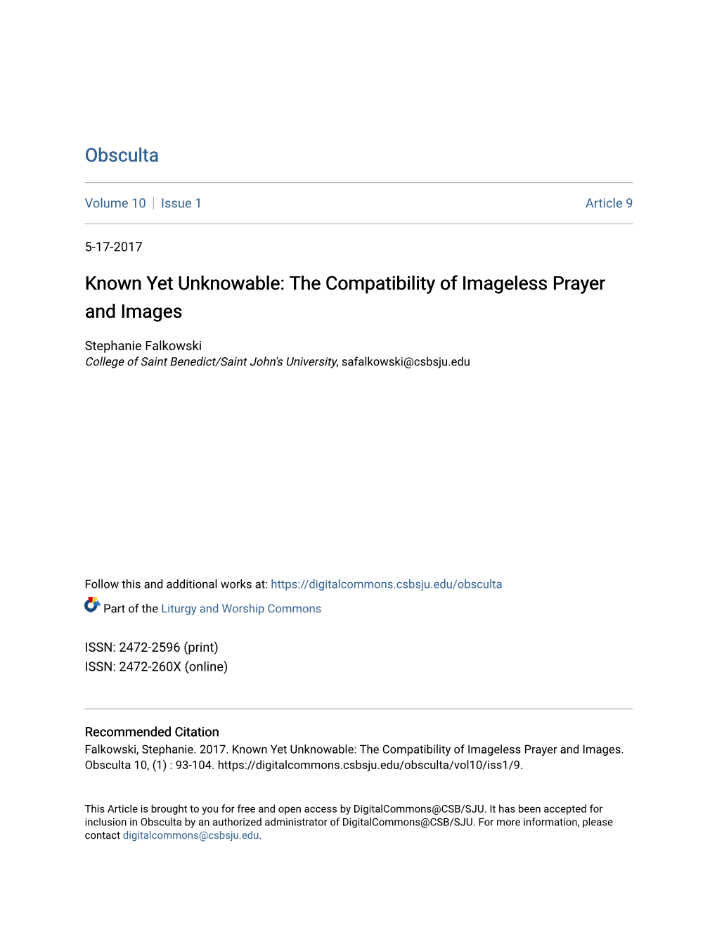 The Compatibility of Imageless Prayer and Images