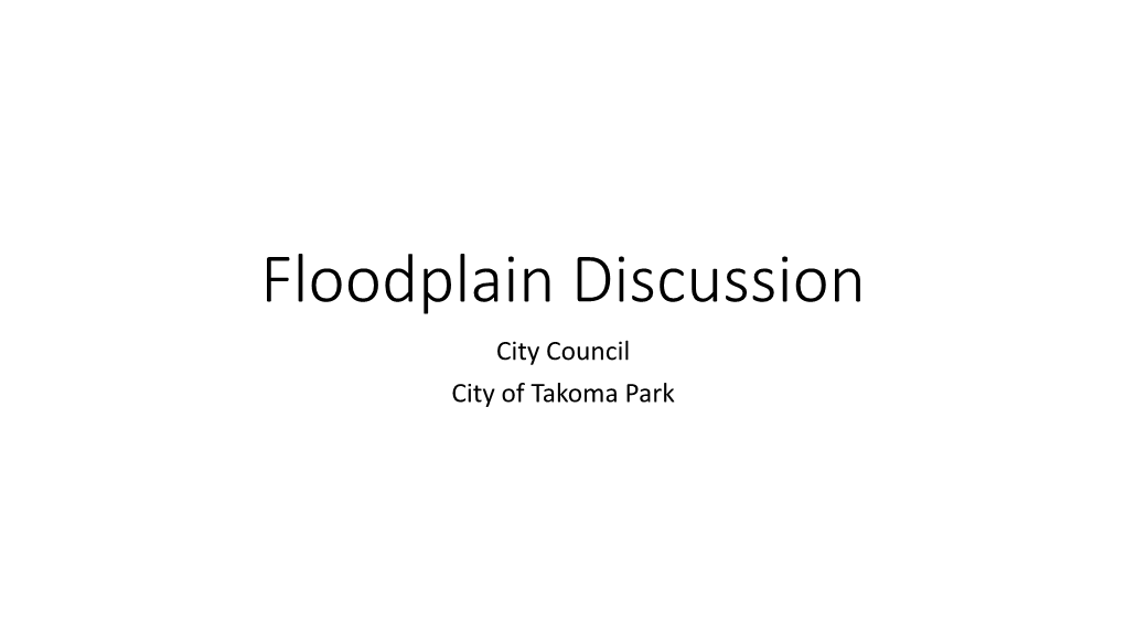 Flood Plains and Flood Plain Delineation Studies