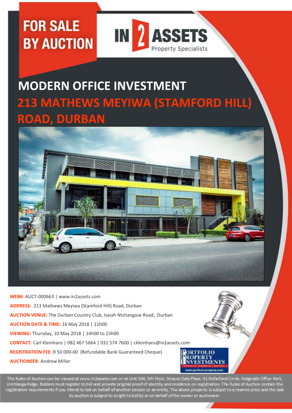 213 Mathews Meyiwa (Stamford Hill) Road, Durban Modern Office Investment