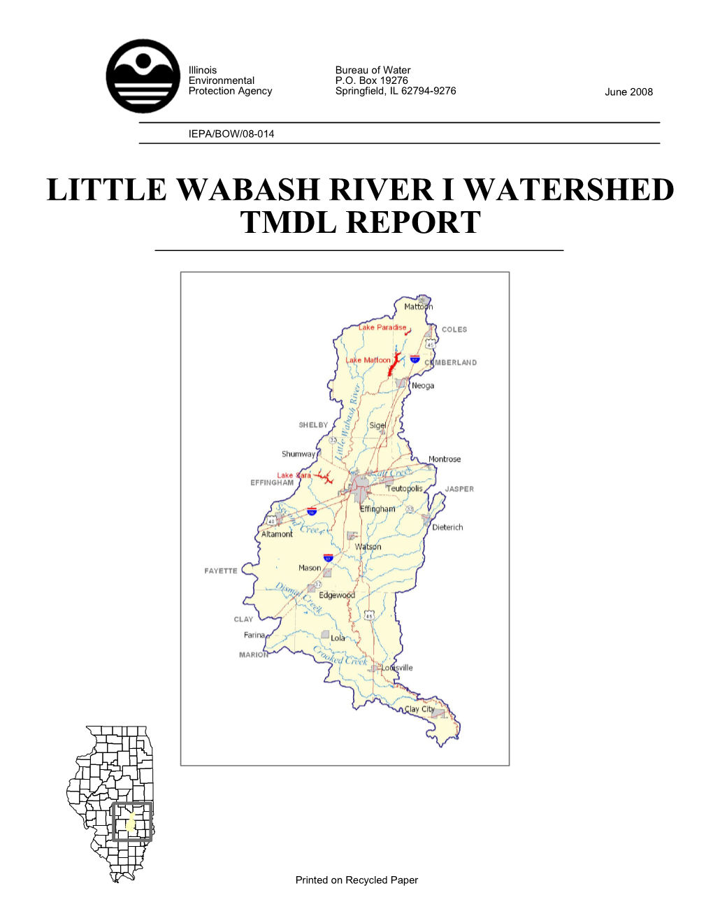 Little Wabash River I Watershed Tmdl Report