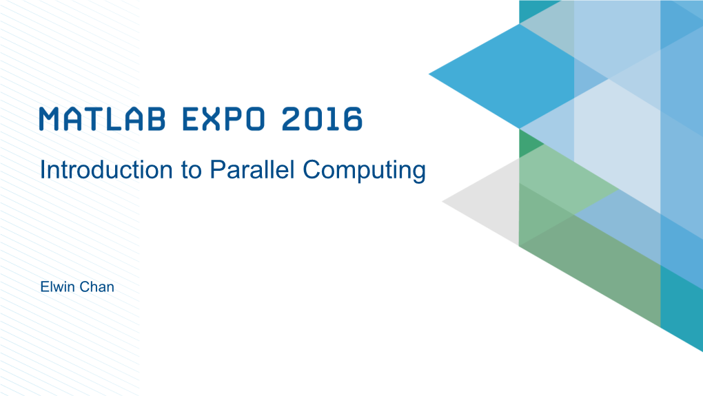 Introduction to Parallel Computing