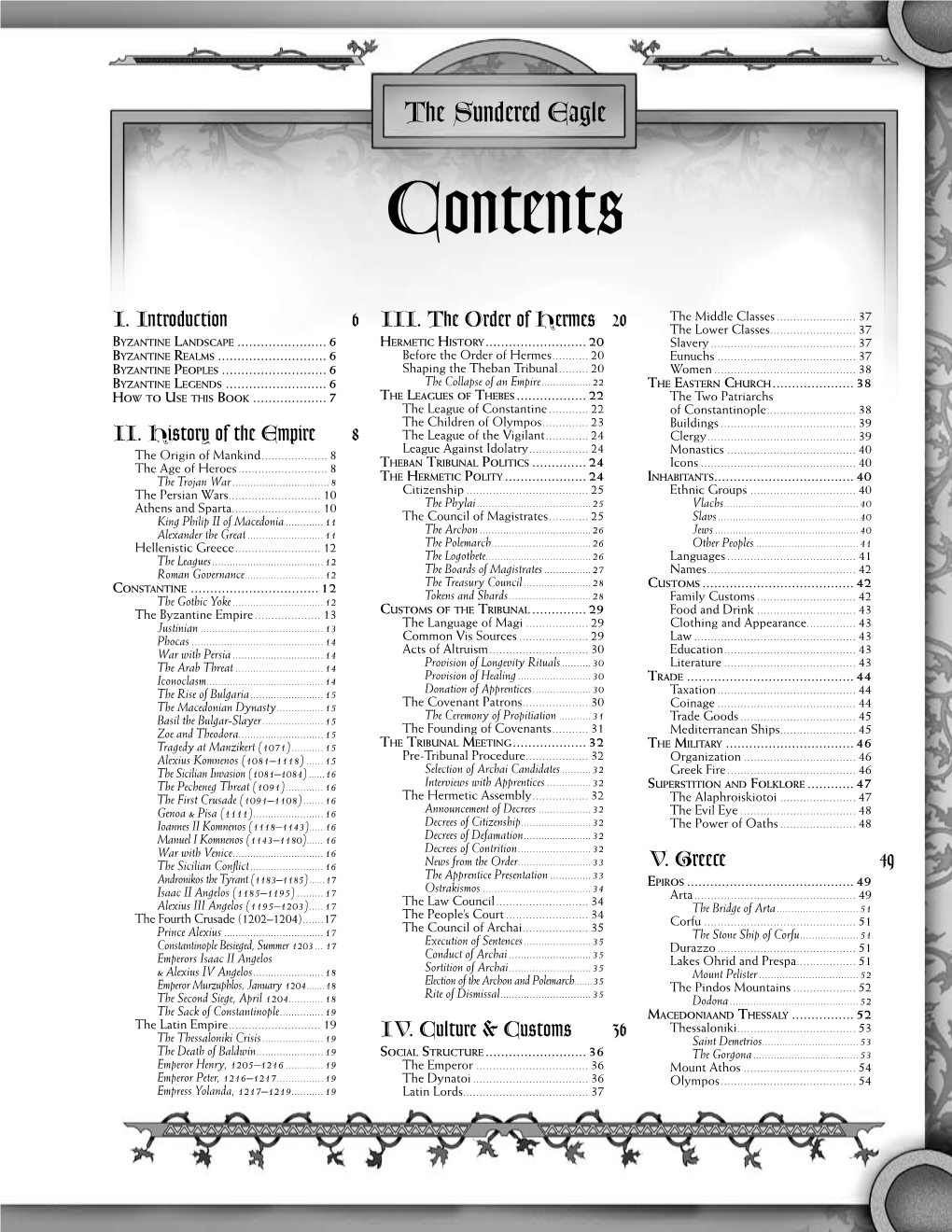 Table of Contents