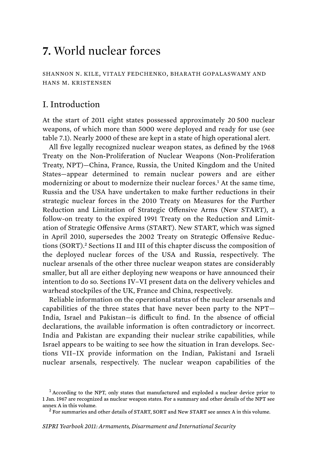 SIPRI Yearbook 2011: Armaments, Disarmament and International Security 320 MILITARY SPENDING and ARMAMENTS, 2010