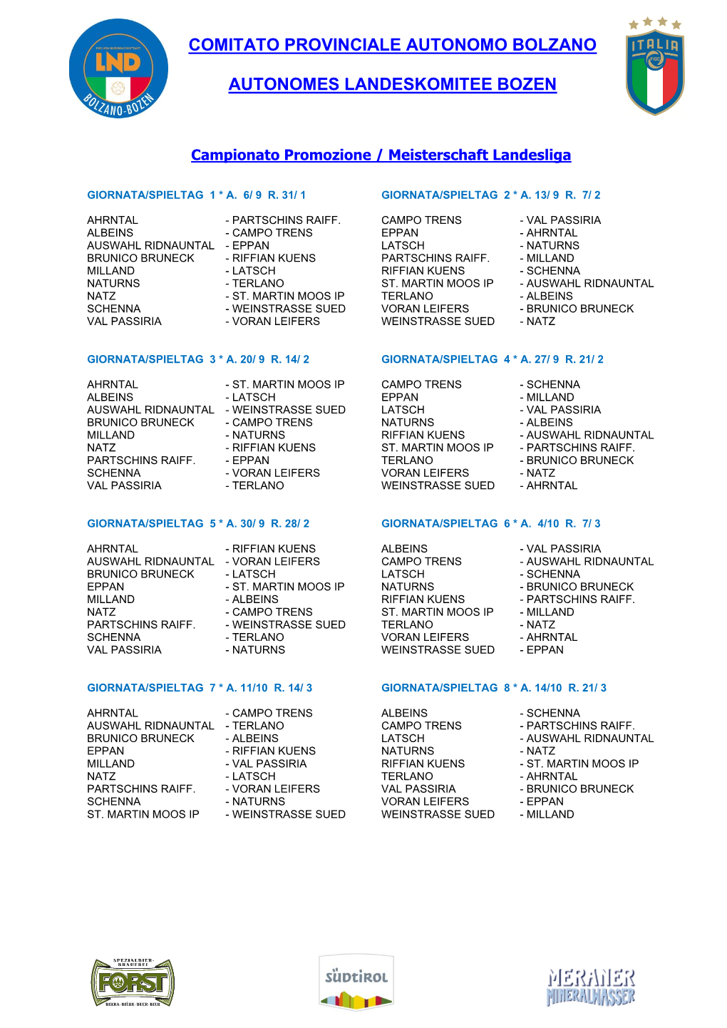 Promozione / Landesliga