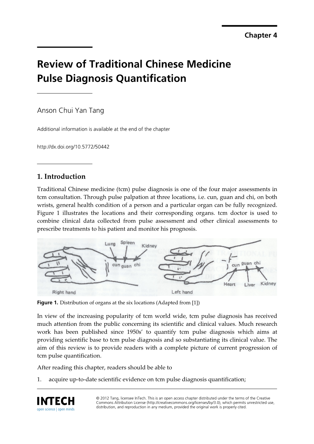 Review of Traditional Chinese Medicine Pulse Diagnosis Quantification