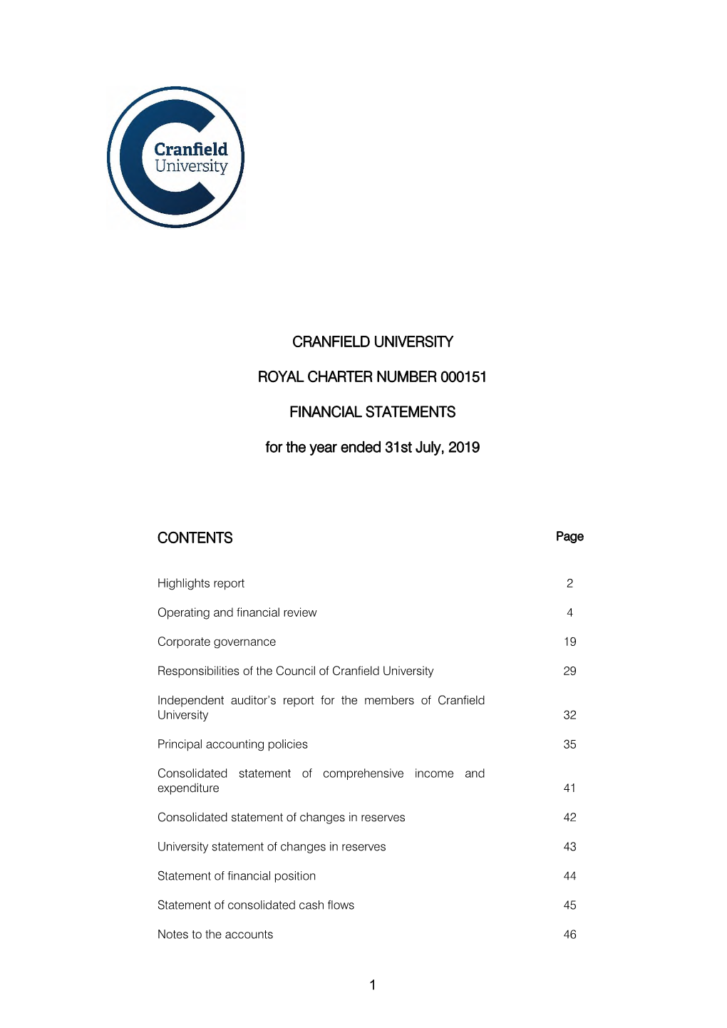 Financial Statements 2019