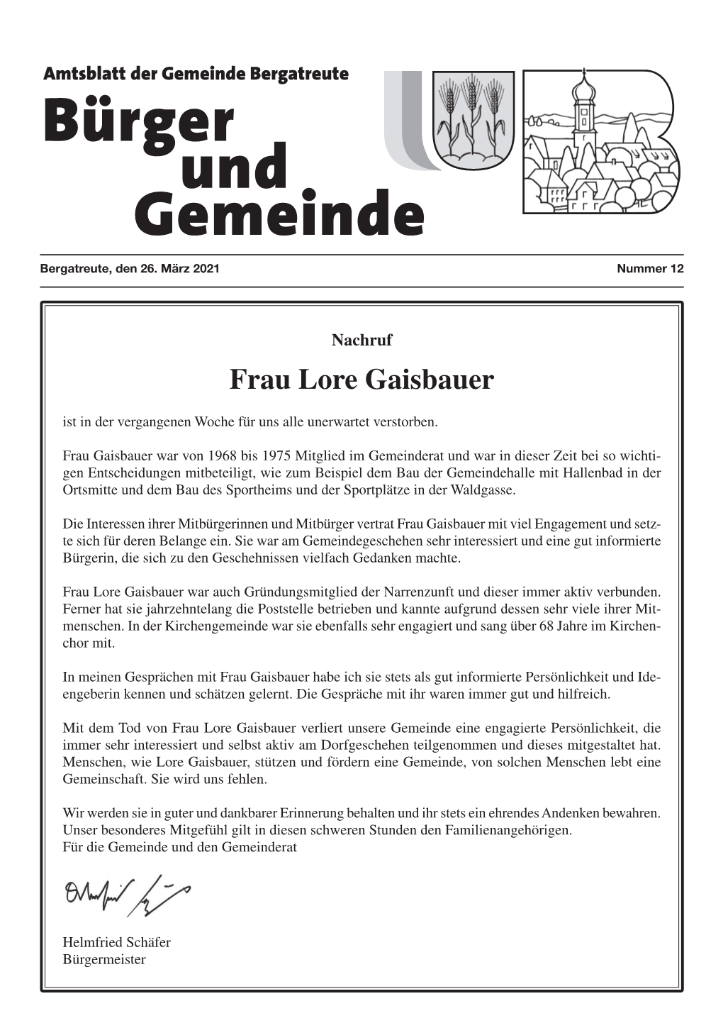 Frau Lore Gaisbauer