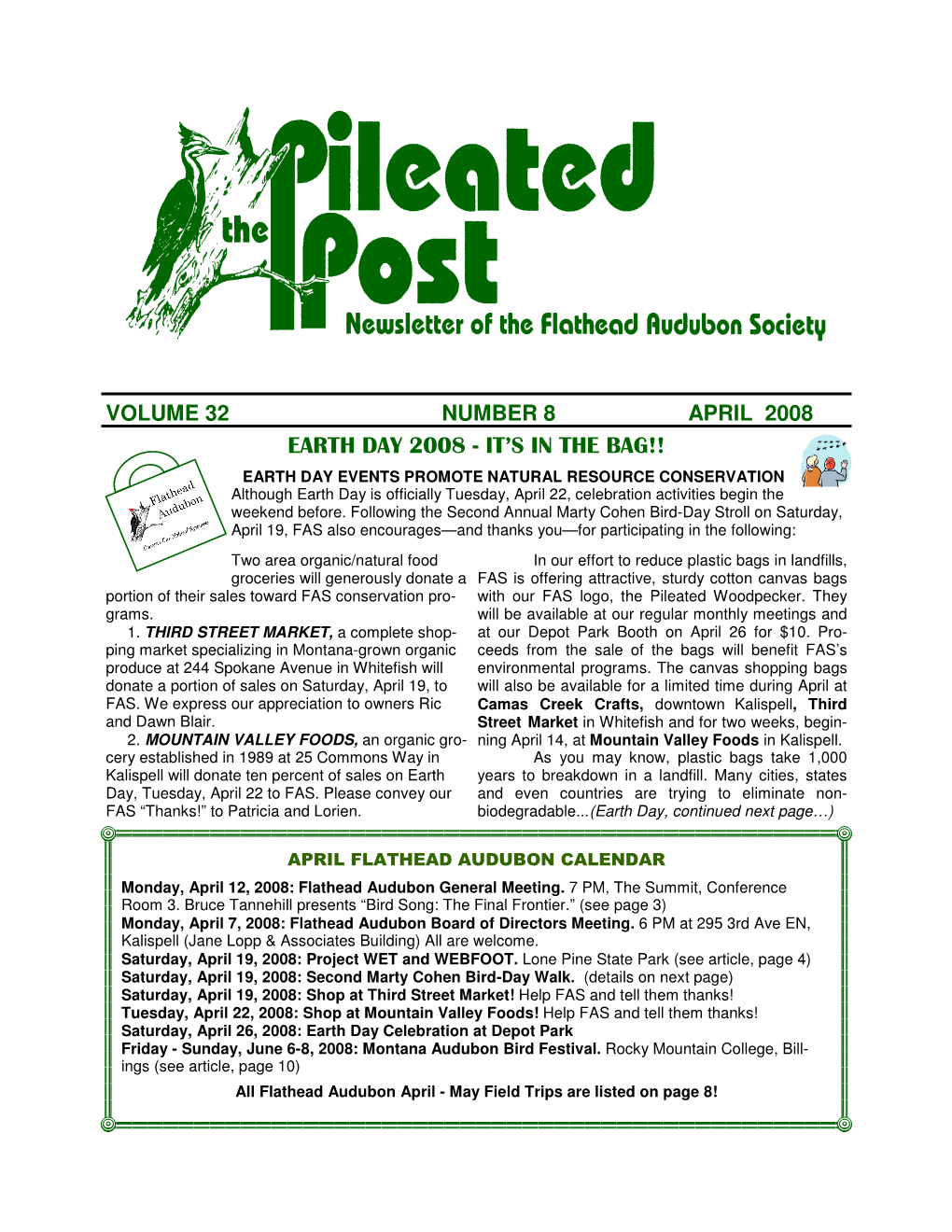 April 2008 Newsletter