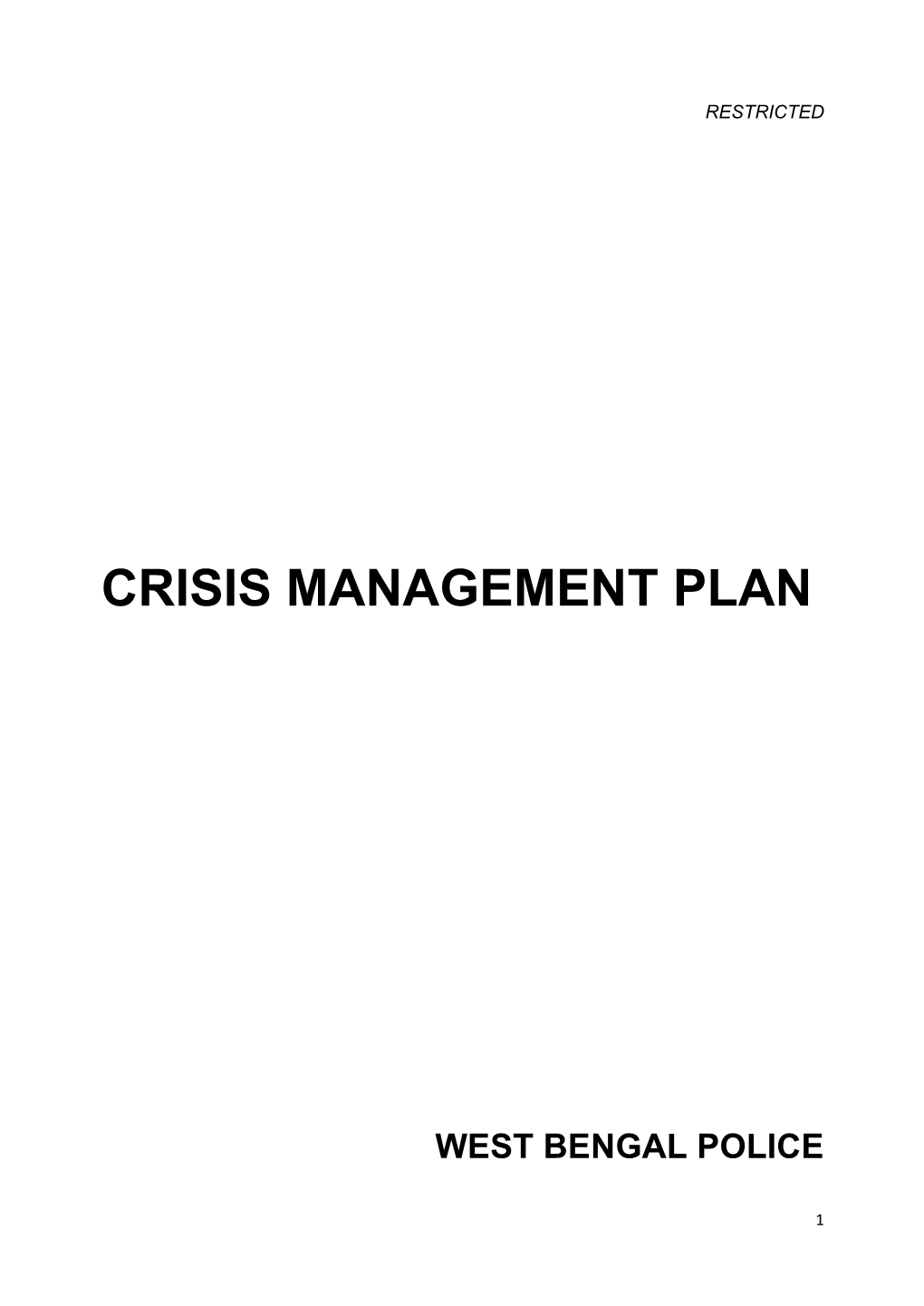 Crisis Management Plan