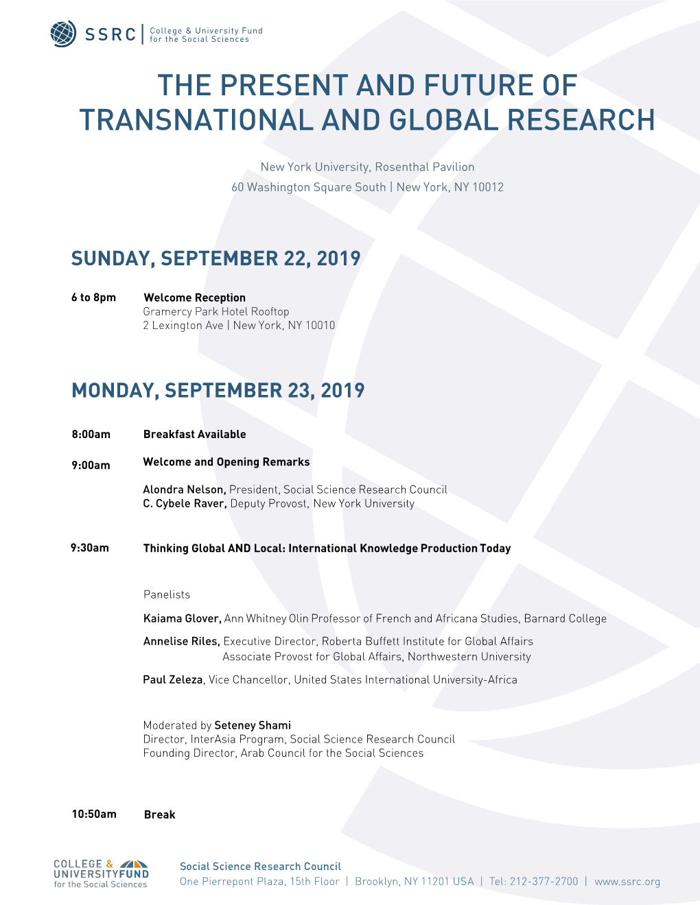 The Present and Future of Transnational and Global Research