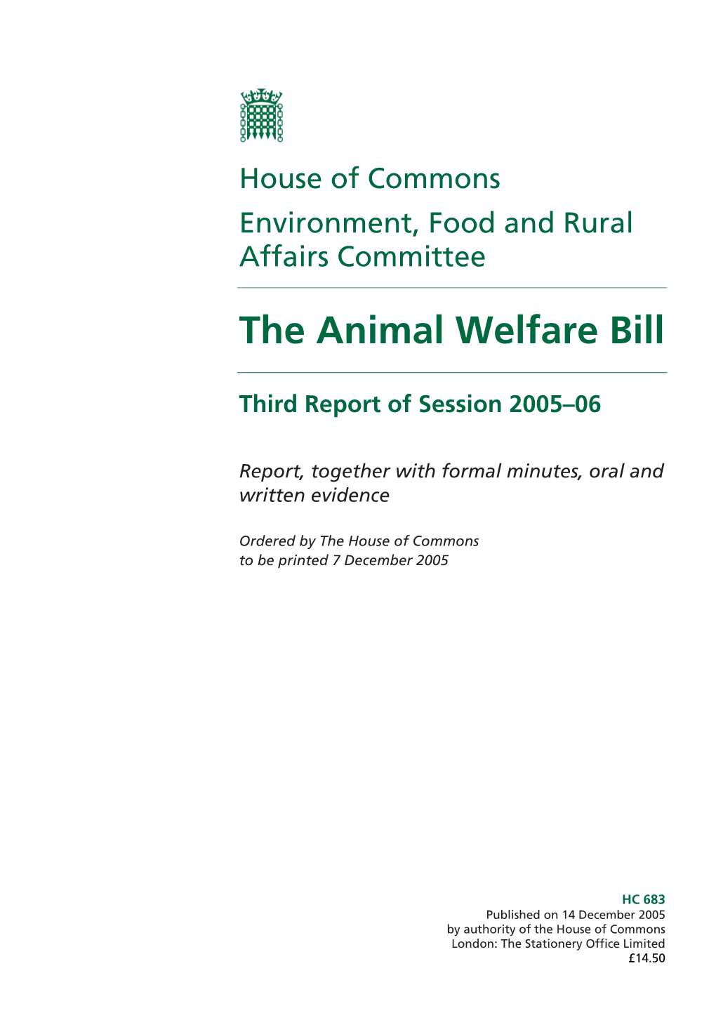 The Animal Welfare Bill