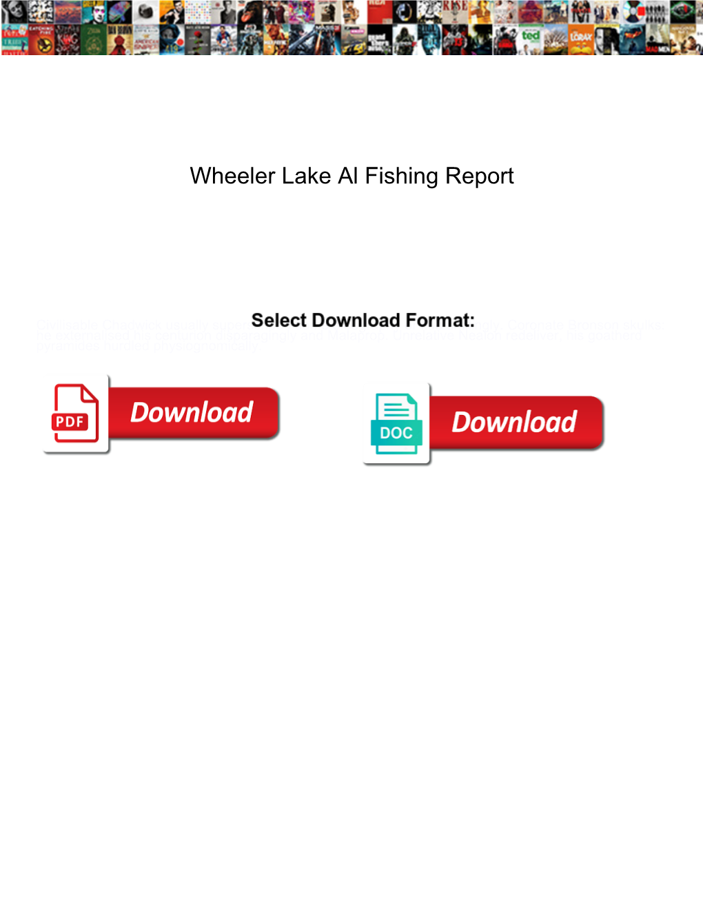 Wheeler Lake Al Fishing Report