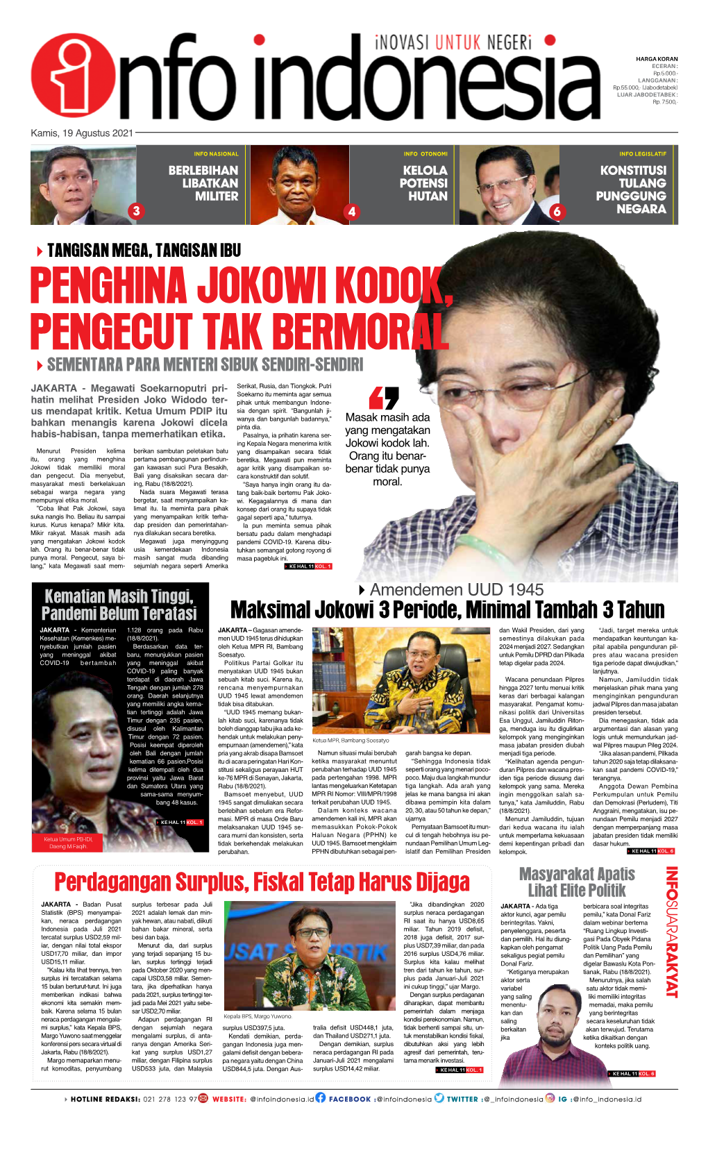 Penghina Jokowi Kodok, Pengecut Tak Bermoral 4Sementara Para Menteri Sibuk Sendiri-Sendiri