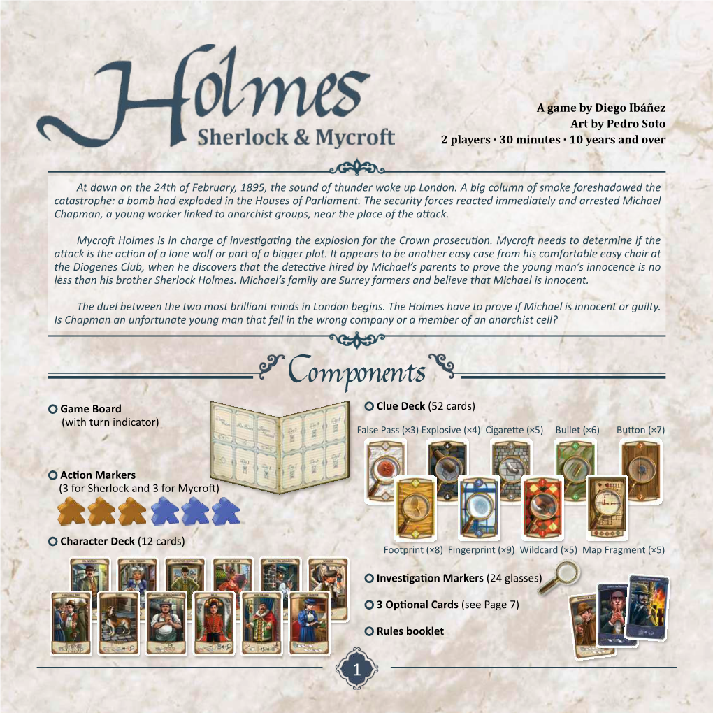 Holmes: Sherlock & Mycroft Rulebook