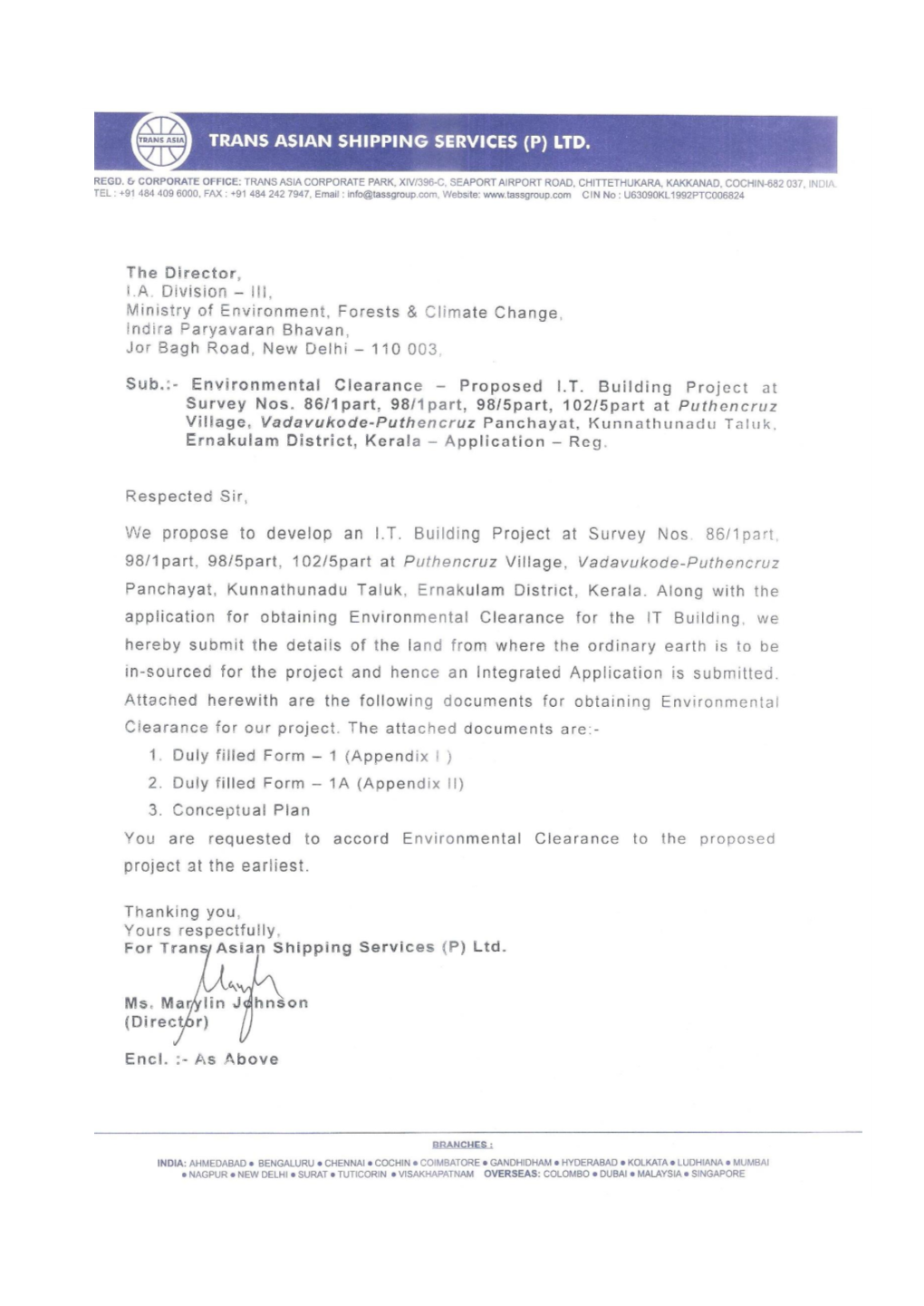 APPENDIX I (See Paragraph – 6) FORM 1 (I) Basic Information