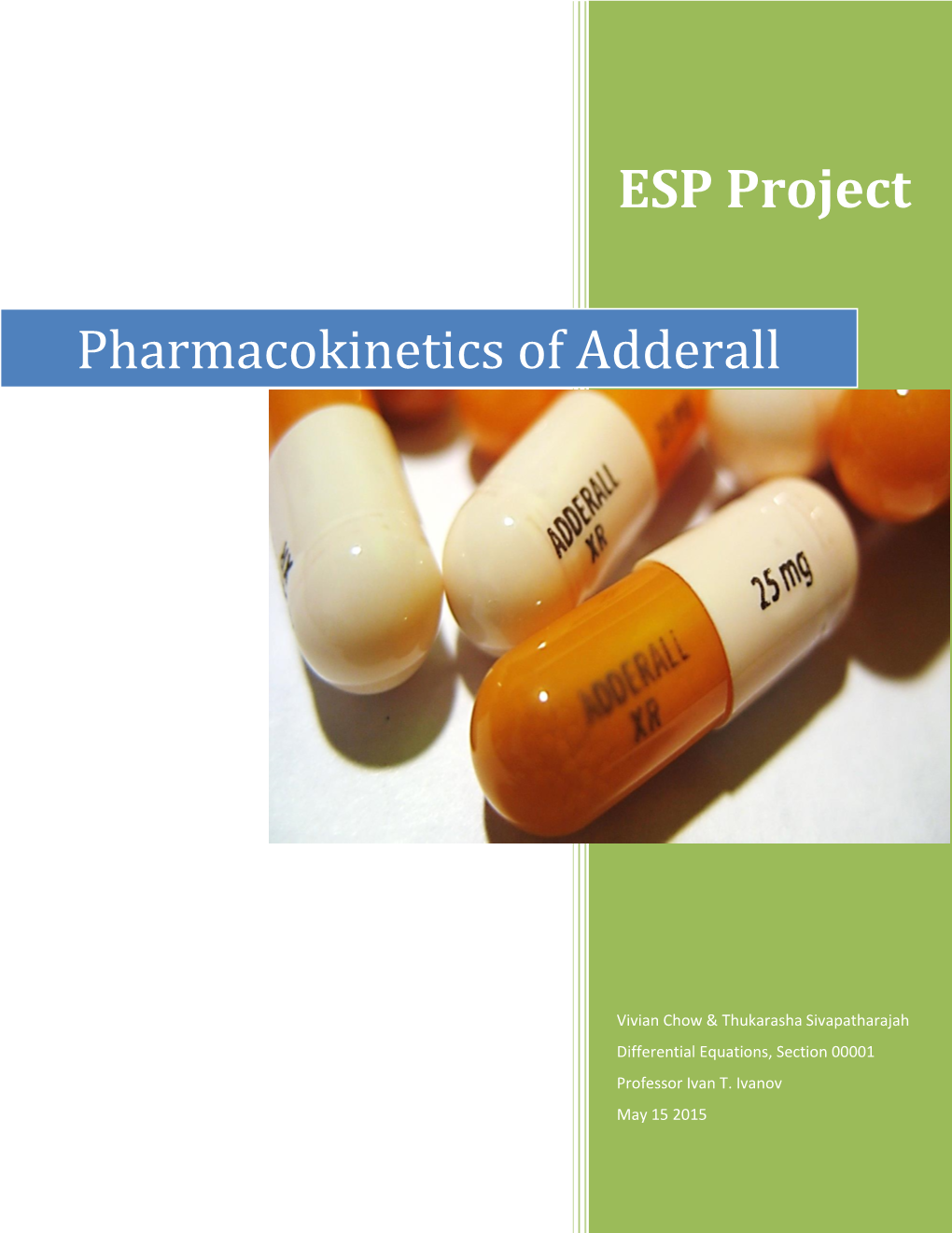 Pharmacokinetics of Adderall