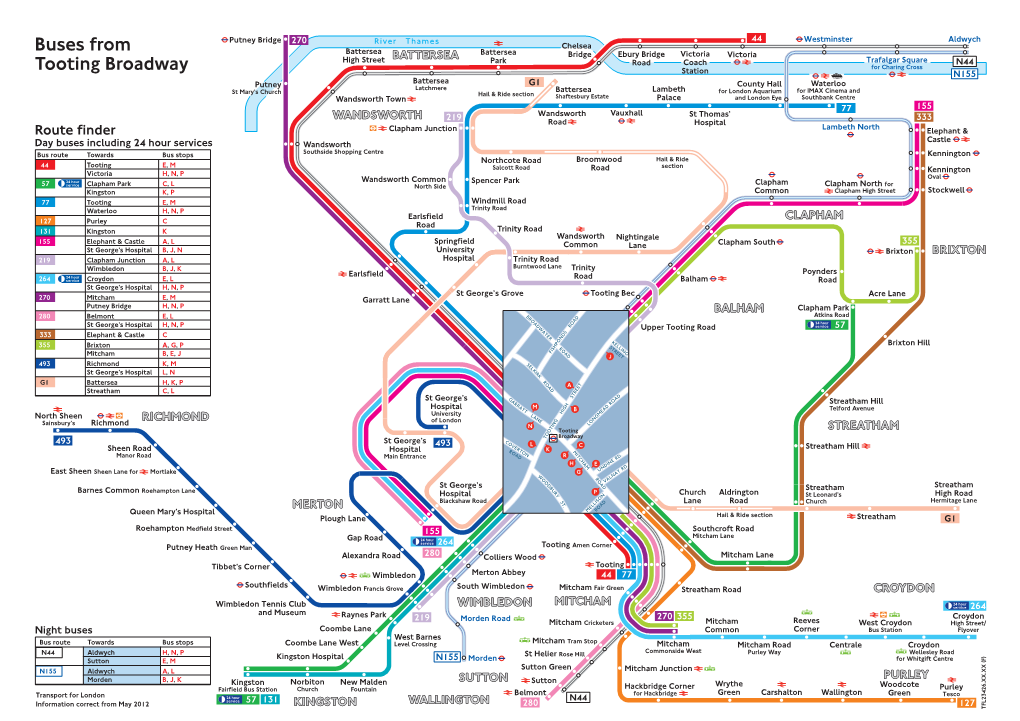 Buses from Tooting Broadway