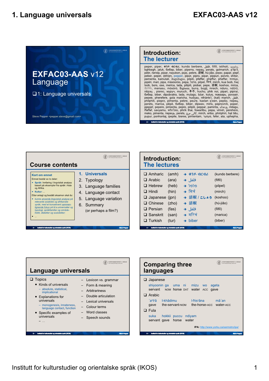 Language Universals EXFAC03-AAS V12