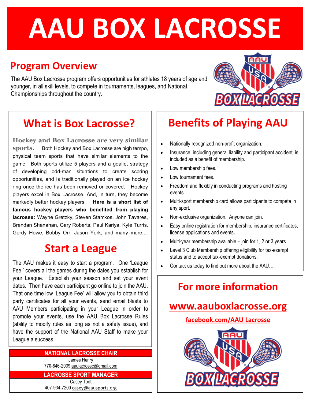 Aau Box Lacrosse