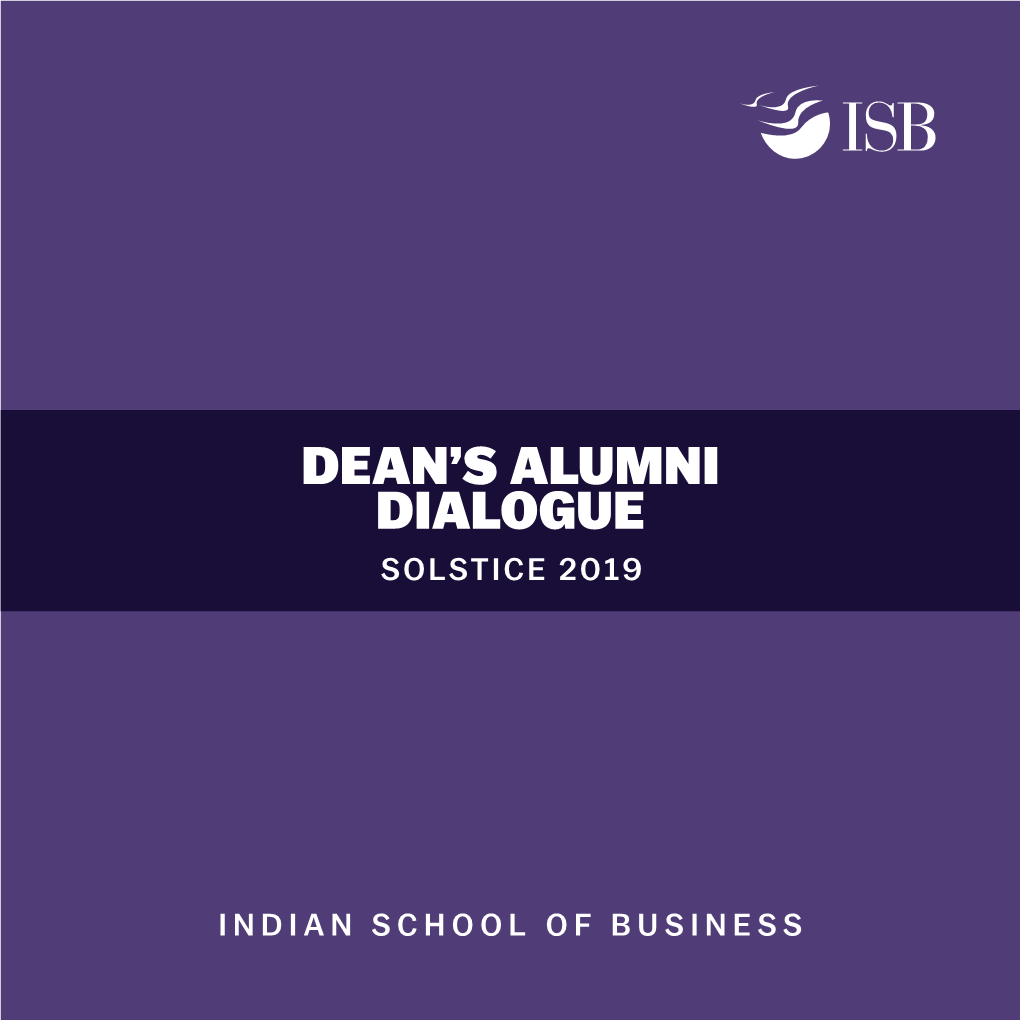 Dean's Alumni Dialogue