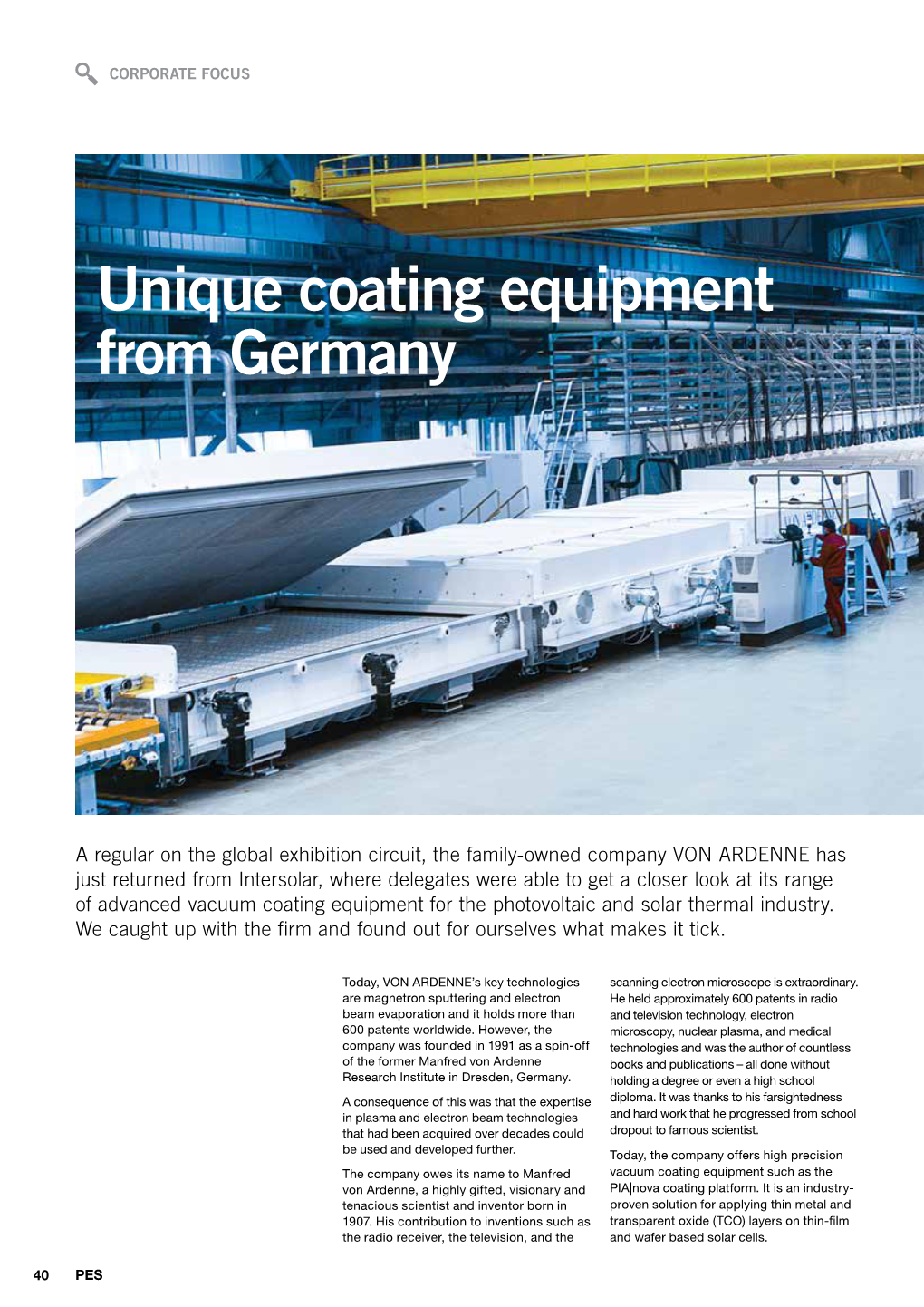Unique Coating Equipment from Germany