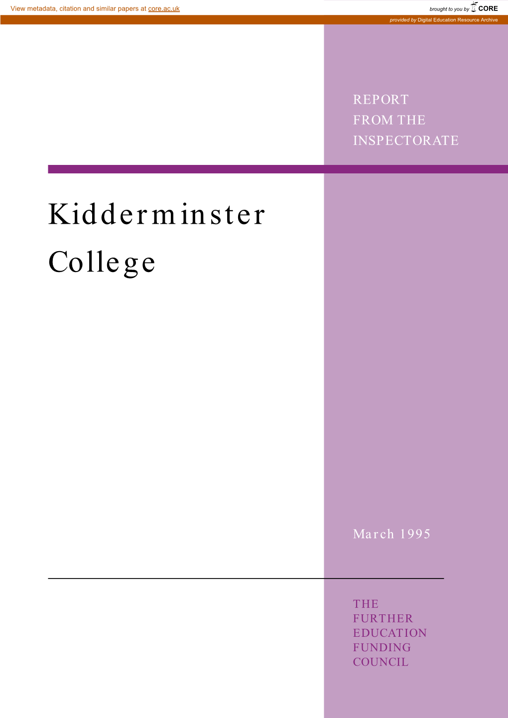 Kidderminster College