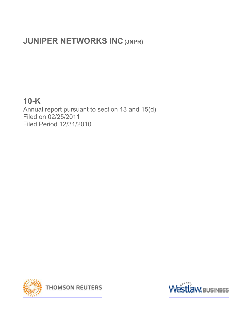 Juniper Networks Inc(Jnpr)