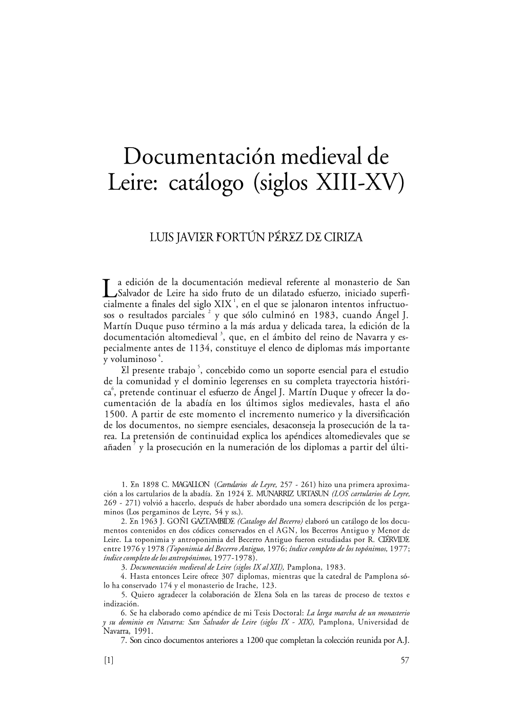 Documentación Medieval De Leire: Catálogo Siglos XIII-XV
