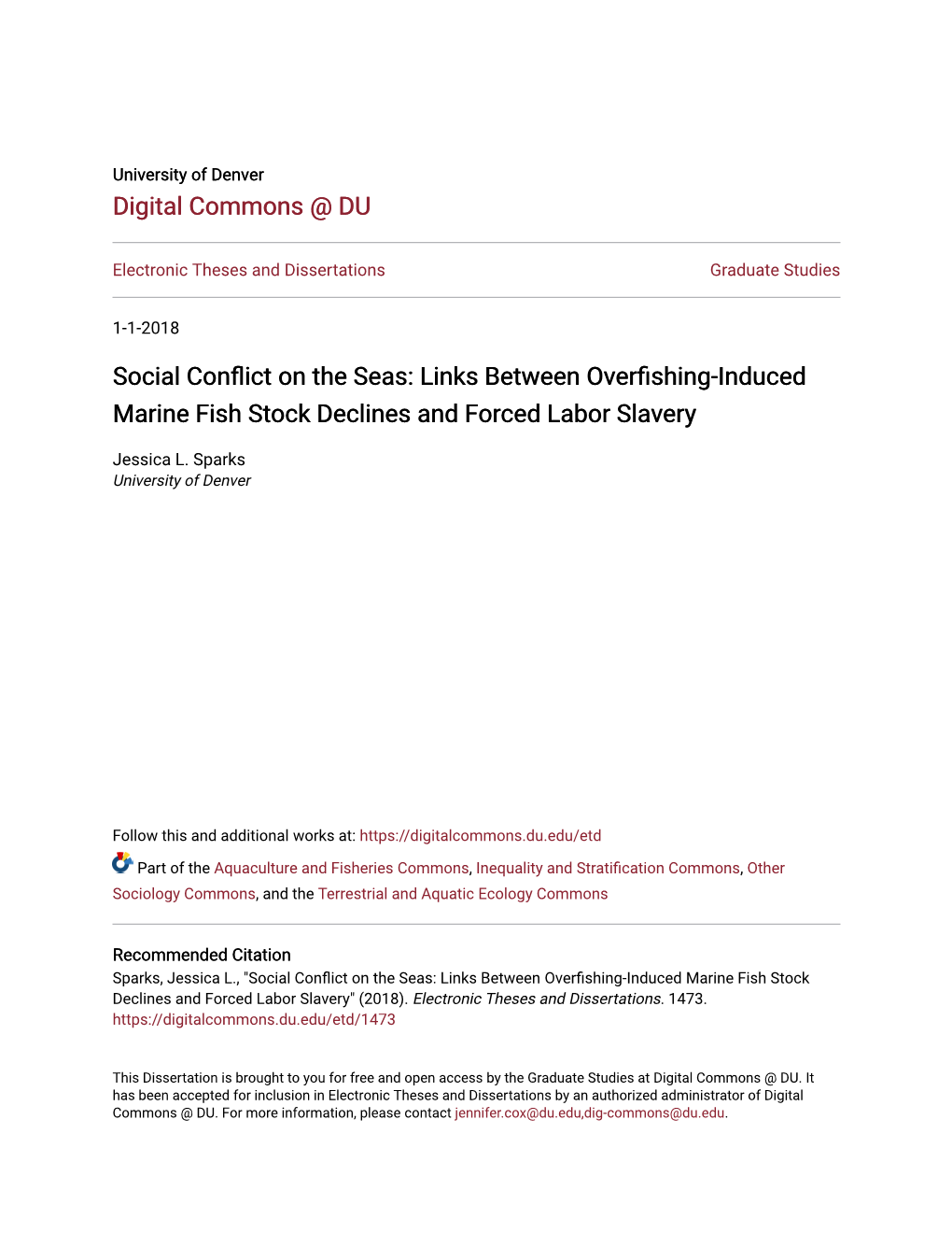 Social Conflict on the Seas: Links Between Overfishing-Induced Marine Fish Stock Declines and Forced Labor Slavery