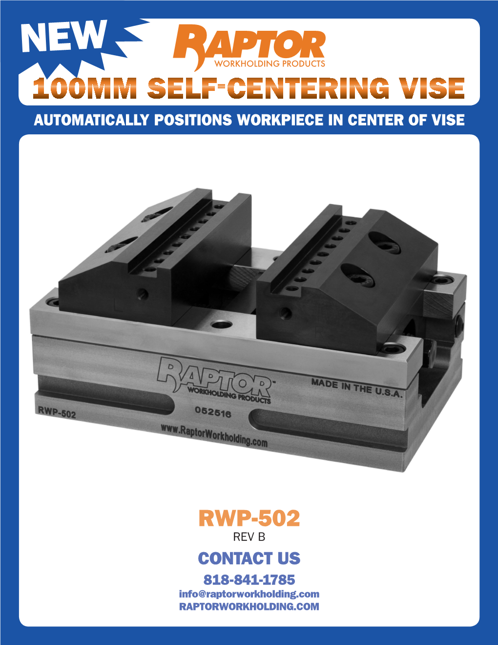 100Mm Self-Centering Vise Automatically Positions Workpiece in Center of Vise