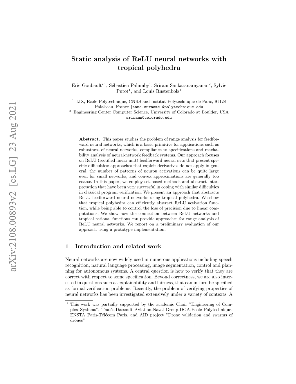 Arxiv:2108.00893V2 [Cs.LG] 23 Aug 2021 Ning for Autonomous Systems