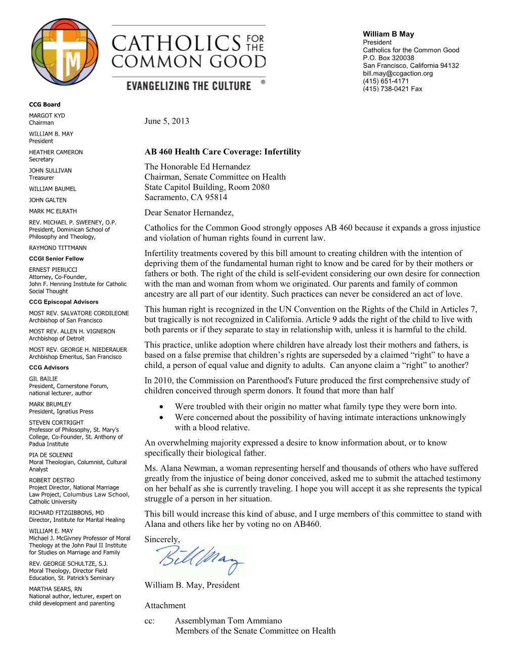 AB460 CCG Letter to Sen Health Com V1 0 Docx