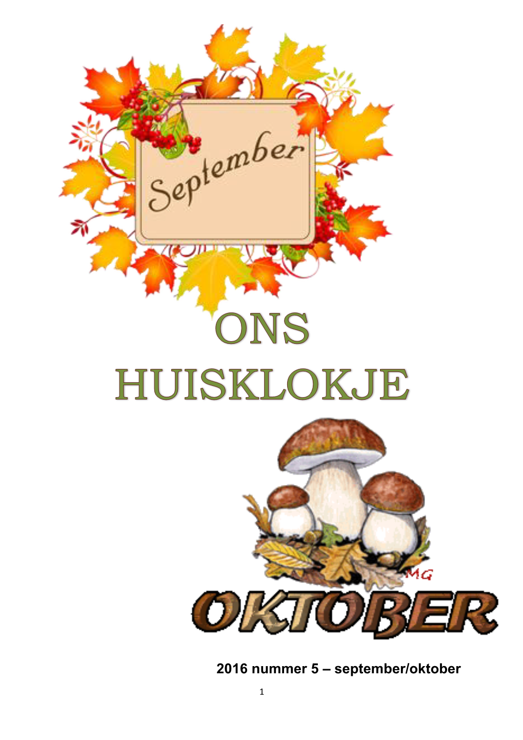 2016 Nummer 5 – September/Oktober