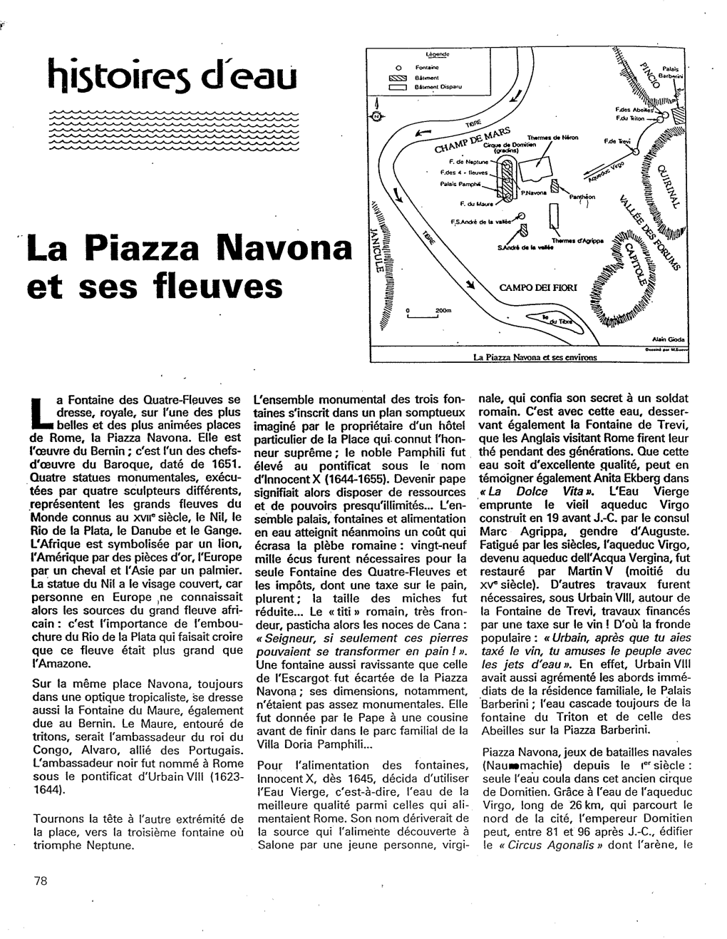 La Piazza Navona Et Ses Fleuves