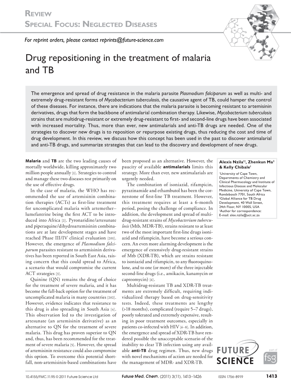 Drug Repositioning in the Treatment of Malaria and TB