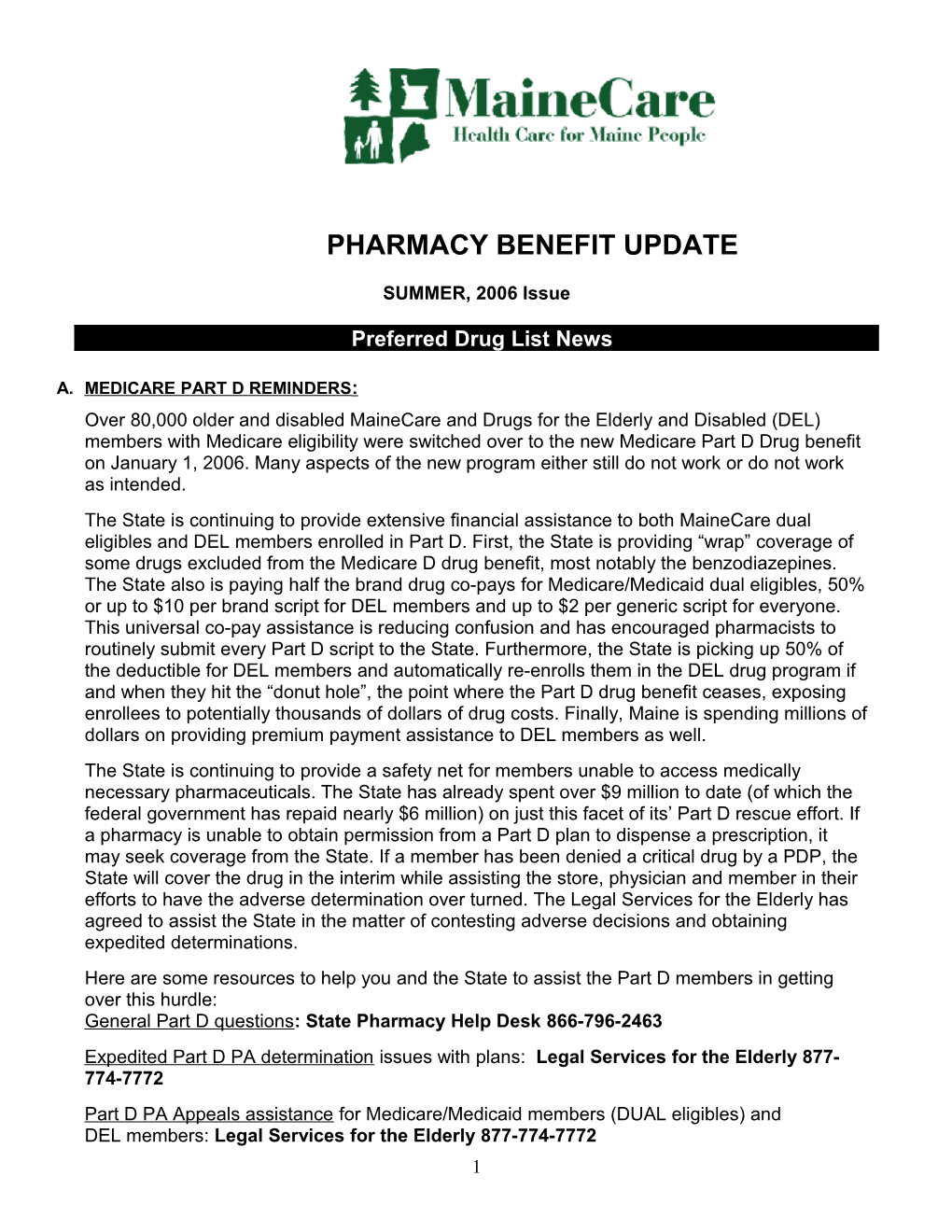 Pharmacy Benefit Update s1