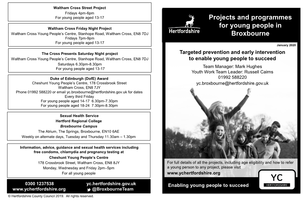 Projects and Programmes for Young People In