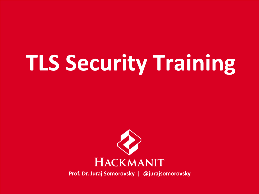 Hackmanit TLS Security Training