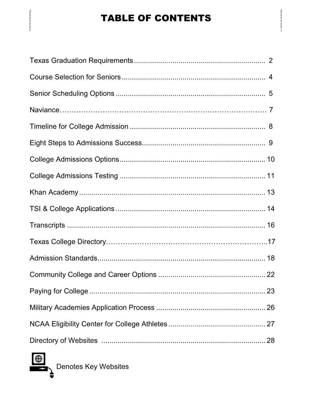 Table of Contents