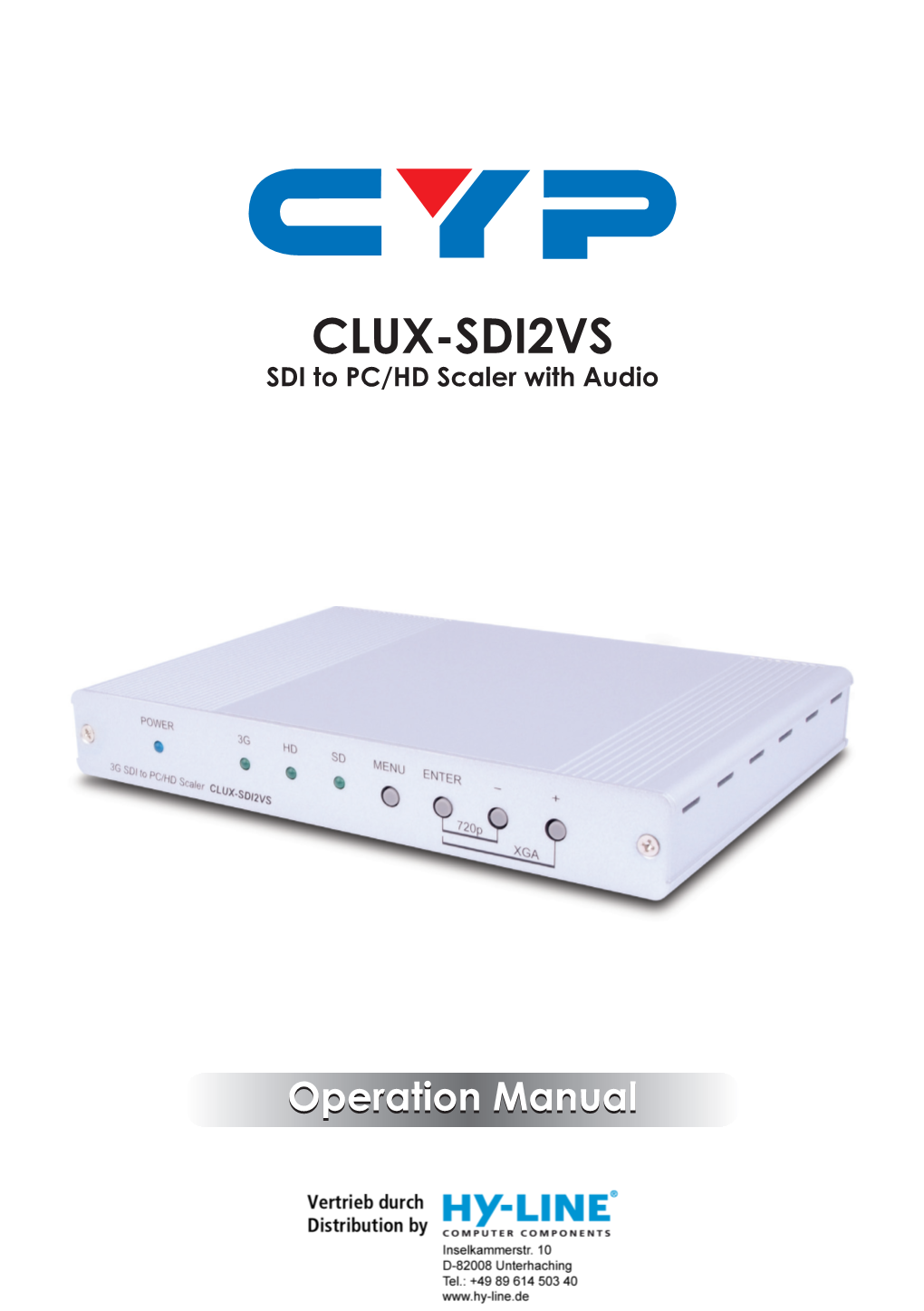 CLUX-SDI2VS SDI to PC/HD Scaler with Audio