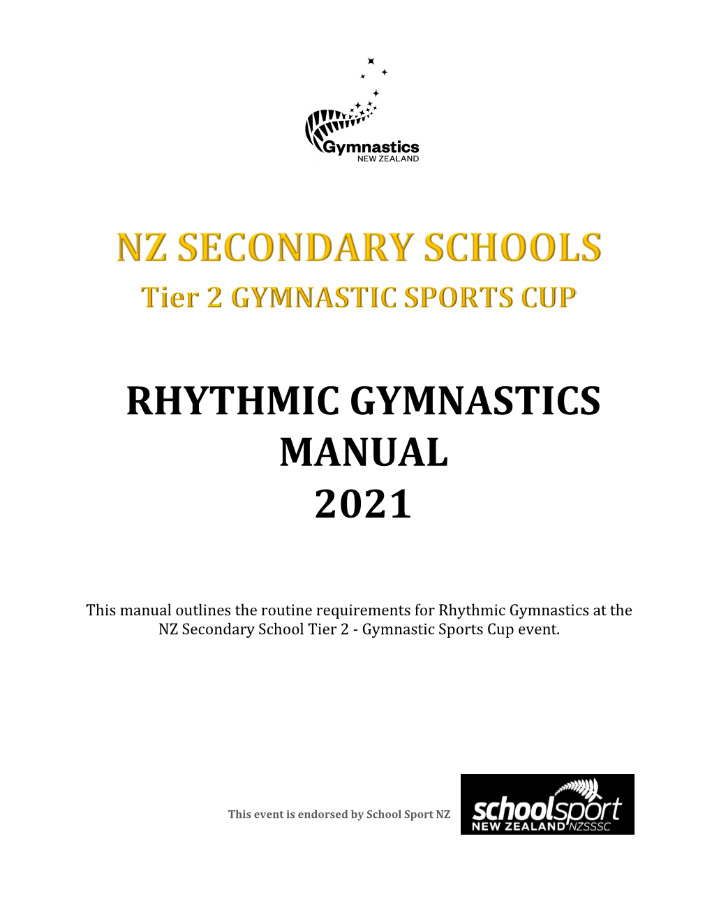 Rhythmic Gymnastics Manual 2021