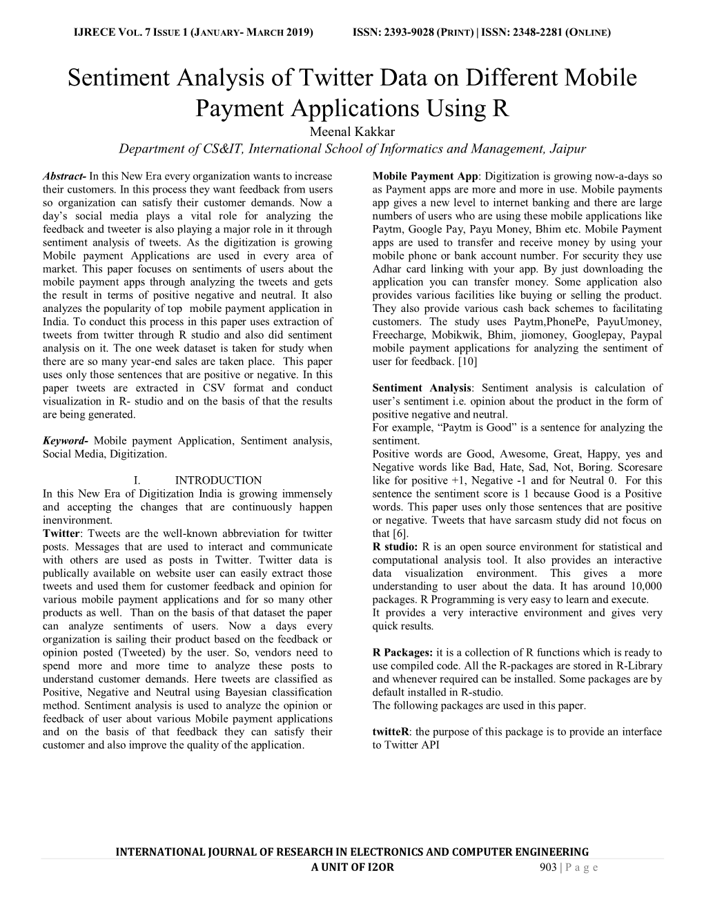 Sentiment Analysis of Twitter Data on Different Mobile Payment